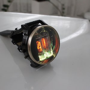 nixie tube watch wrist IN-16 clock with ultra rare grid and digits font style, please check description for more history image 6