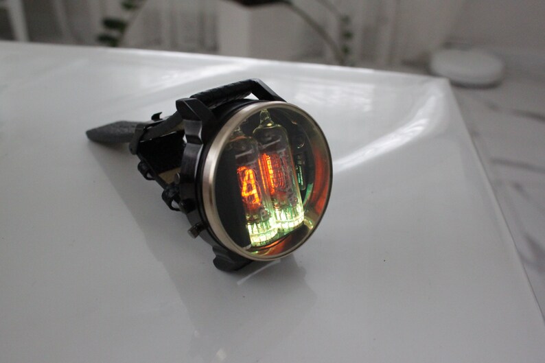 nixie tube watch wrist IN-16 clock with ultra rare grid and digits font style, please check description for more history image 6