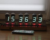 Assembled vfd clock IV-11 Nixie tube clock Steampunk Retro Cyberpunk clock art decoration holyday gift birthday ussr desk clock