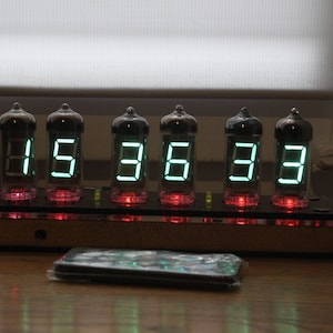 Assembled vfd clock IV-11 Nixie tube clock Steampunk Retro Cyberpunk clock art decoration holyday gift birthday ussr desk clock