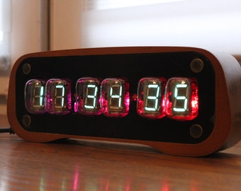 tube clock IV-22 VFD neon Nixie era  assembled Steampunk style watch art decoration holyday gift birthday ussr