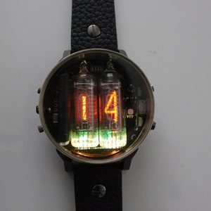 nixie tube watch wrist IN-16 clock with ultra rare grid and digits font style, please check description for more history image 3