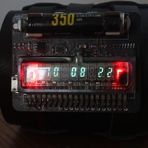 nixie era vfd wrist watch clock steam punk portable unique with Seconds IV-28
