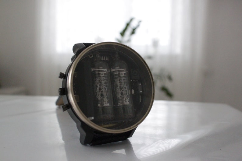 nixie tube watch wrist IN-16 clock with ultra rare grid and digits font style, please check description for more history image 5