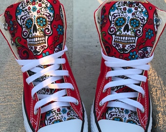 converse sugar skull cats