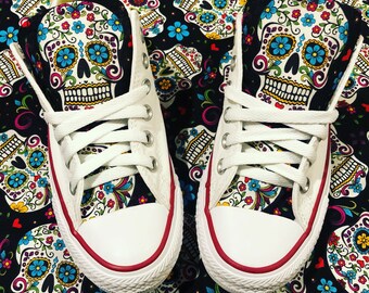 converse sugar skull cats