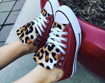 red and leopard converse