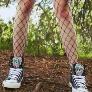 Sugarskull Converse Chuck Taylors High Tops image 4