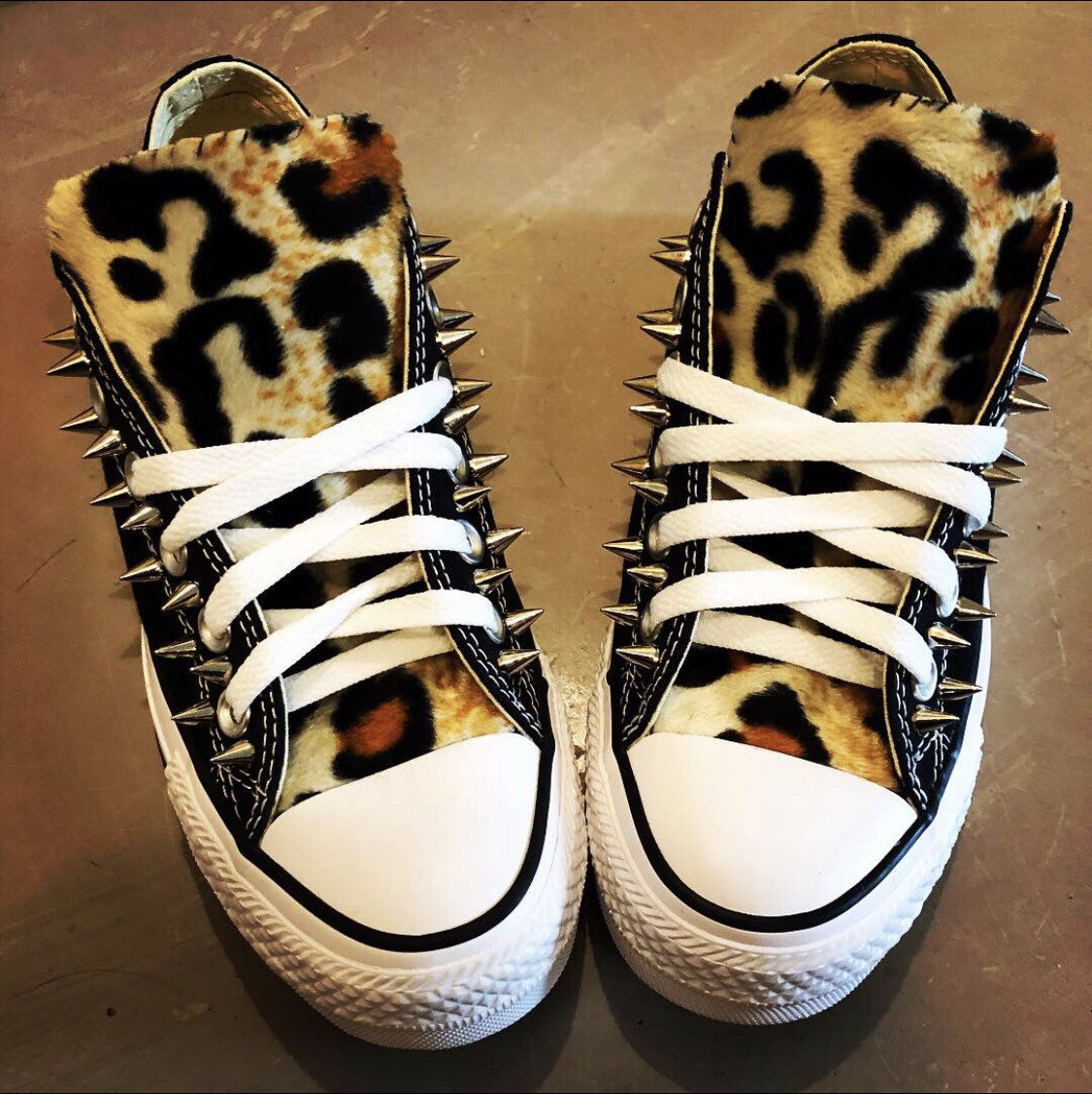 Leopard Spiked Converse Chuck Taylor All Star Shoes