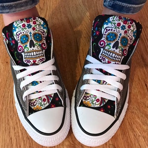 Sugar skull Converse Chuck Taylor Shoes image 3