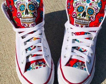 Sugar skull Converse Shoes