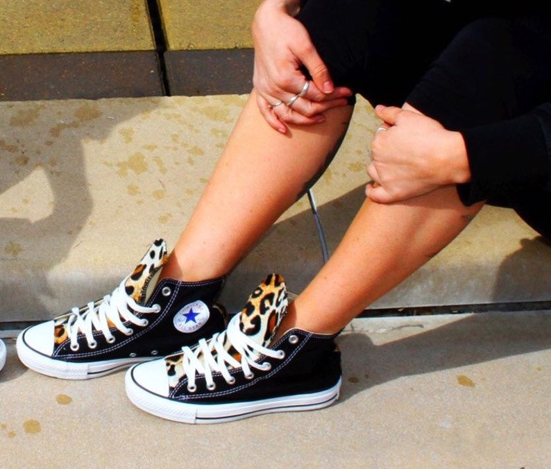 converse chuck taylor all star archive leopard print platform