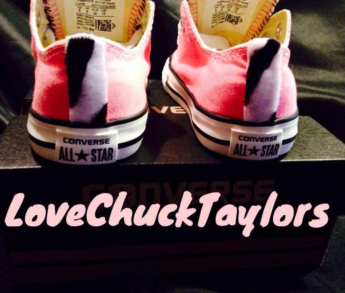 Custom Converse Chuck Taylor Zebra Print Pink Toddler Shoes Etsy