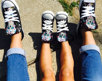 Mommy and Me Converse Sugarskull Shoes