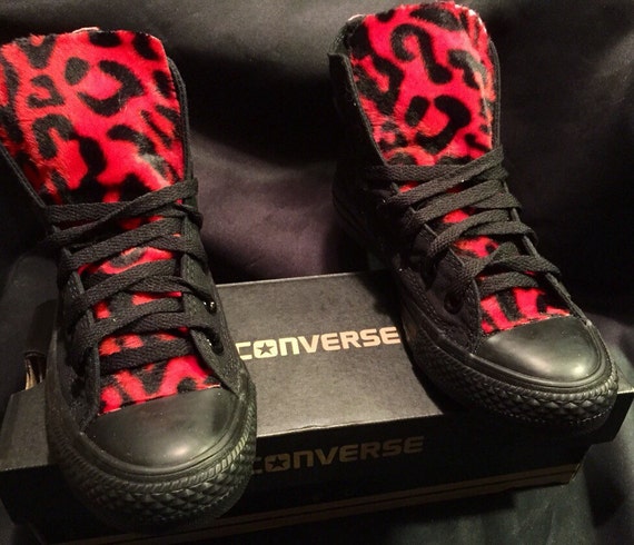 red and leopard converse
