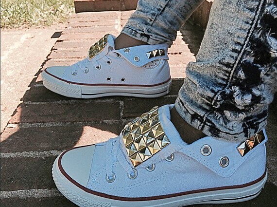 gold studded converse