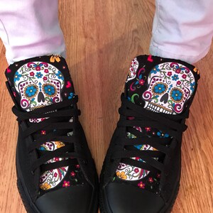 Sugar skull Converse Chuck Taylor Shoes image 4