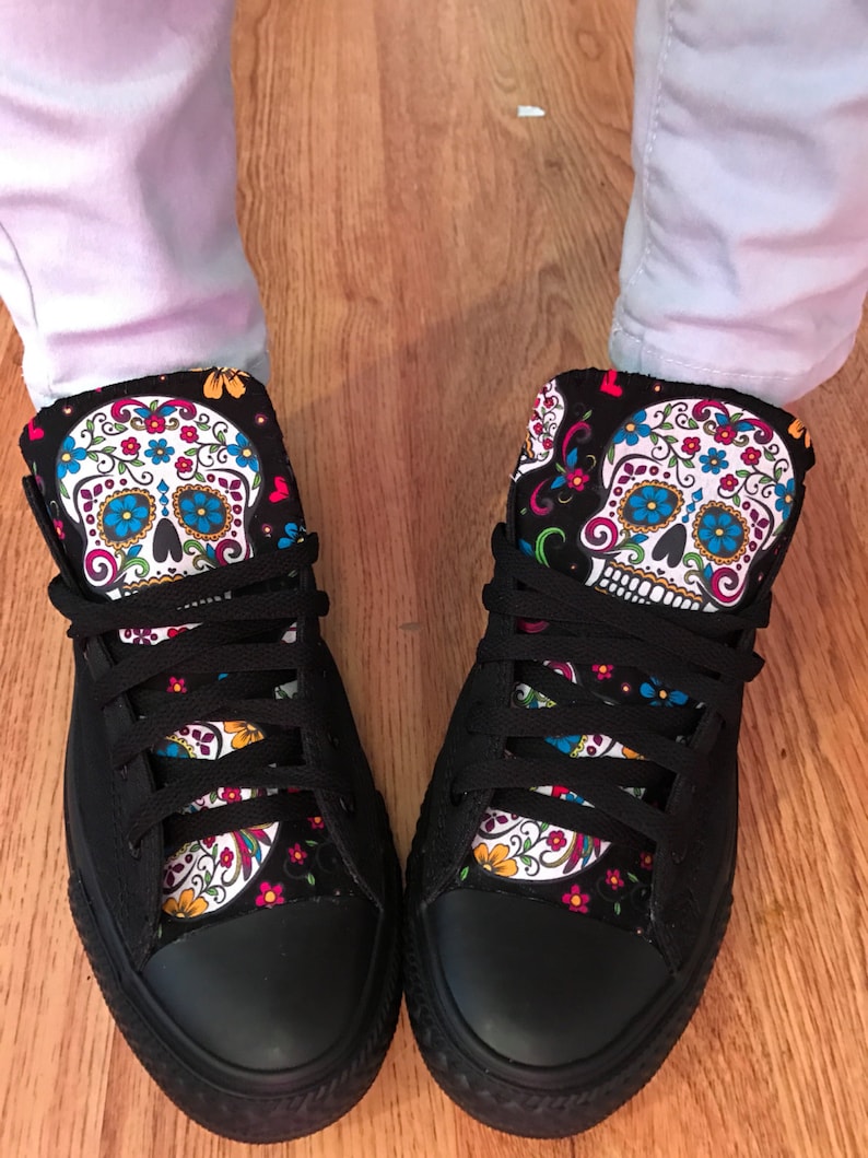 Sugar skull Converse Chuck Taylor Shoes image 4