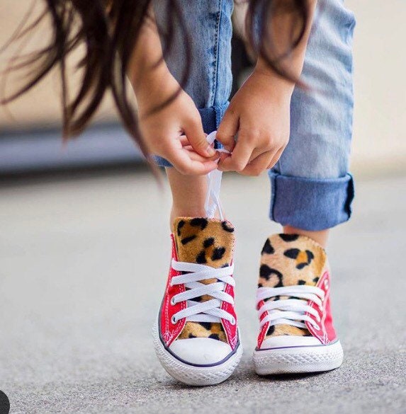 leopard and red converse