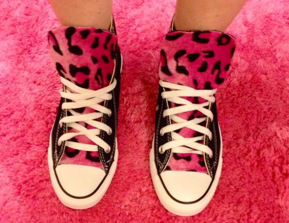 pink leopard print converse
