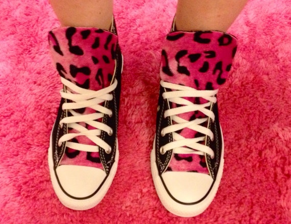 pink leopard converse