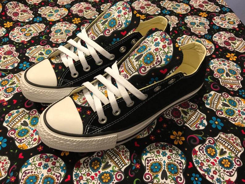 Sugar skull Converse Chuck Taylor Shoes image 5