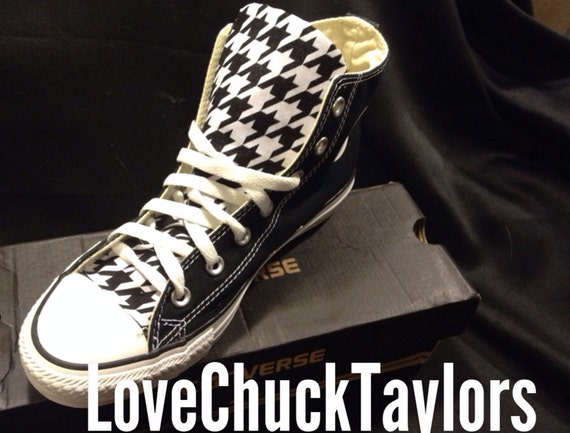 Houndstooth Converse Chuck Taylor Shoes Rockabilly - Etsy Israel