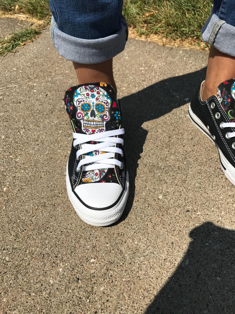 Mommy and Me Converse Sugarskull Shoes | Etsy