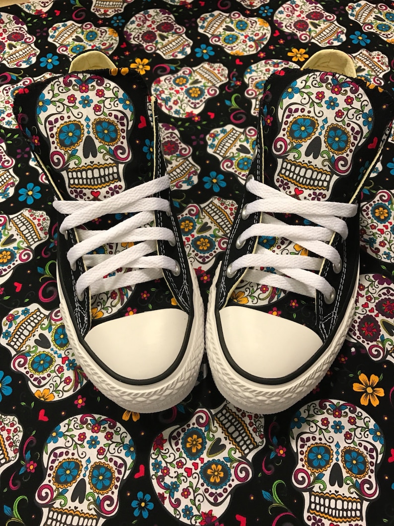 Sugar skull Converse Chuck Taylor Shoes image 1