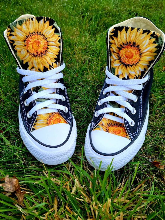 Sunflower Converse Taylor Shoes - Etsy