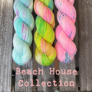 Indie Hand-Dyed Merino Sock Yarn: Beach House Collection