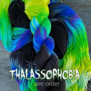 Thalassophobia Hand-Dyed Yarn: SW Merino, DK, Sock Yarn Pre-Order