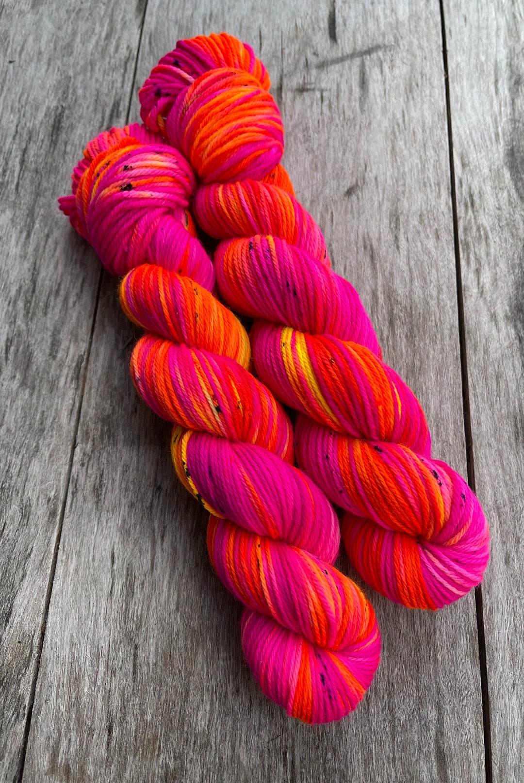 Yarn,preorder, Rio, Orange and Pink Yarn, Hand Dyed Worsted, Hand Dyed DK, Hand Dyed Sock Yarn