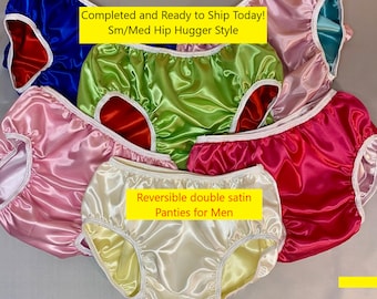 Sm/Med Hip Hugger Style Double Satin Reversible Womens Panties for Men Completed Ready to go!