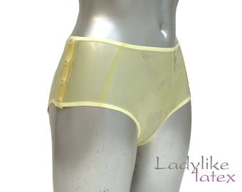 Latex Rubber Side Snap Briefs