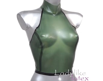 Latex Rubber Halter Neck Top