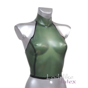 Latex Rubber Halter Neck Top