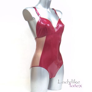 Latex Teddy/Body with adjustable straps and crotch opening/fastening
