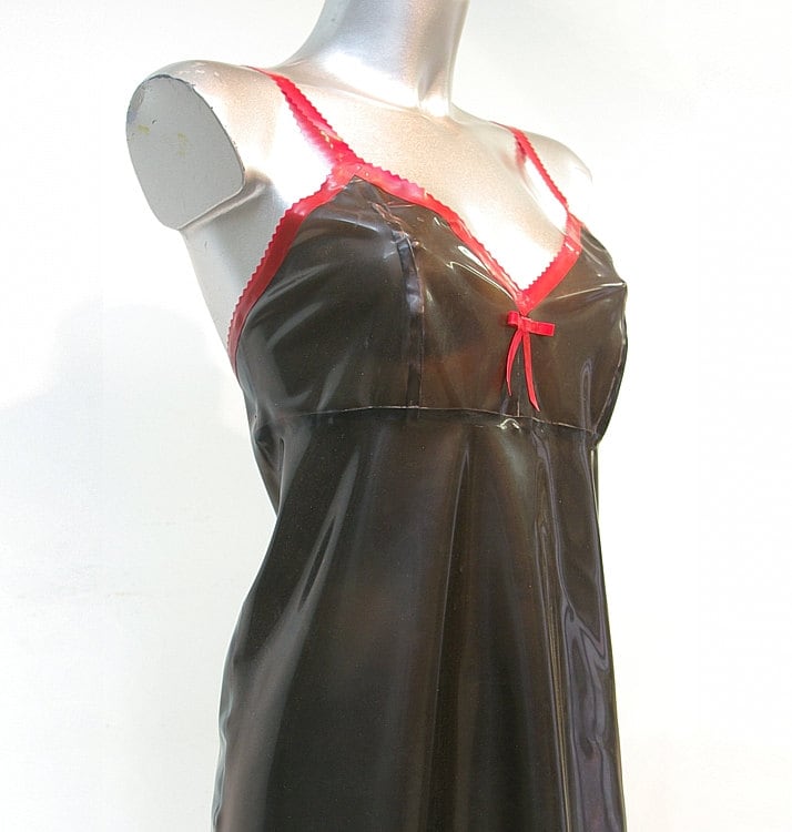 Image of Latex Rubber Camisole Chemise/Nightdress