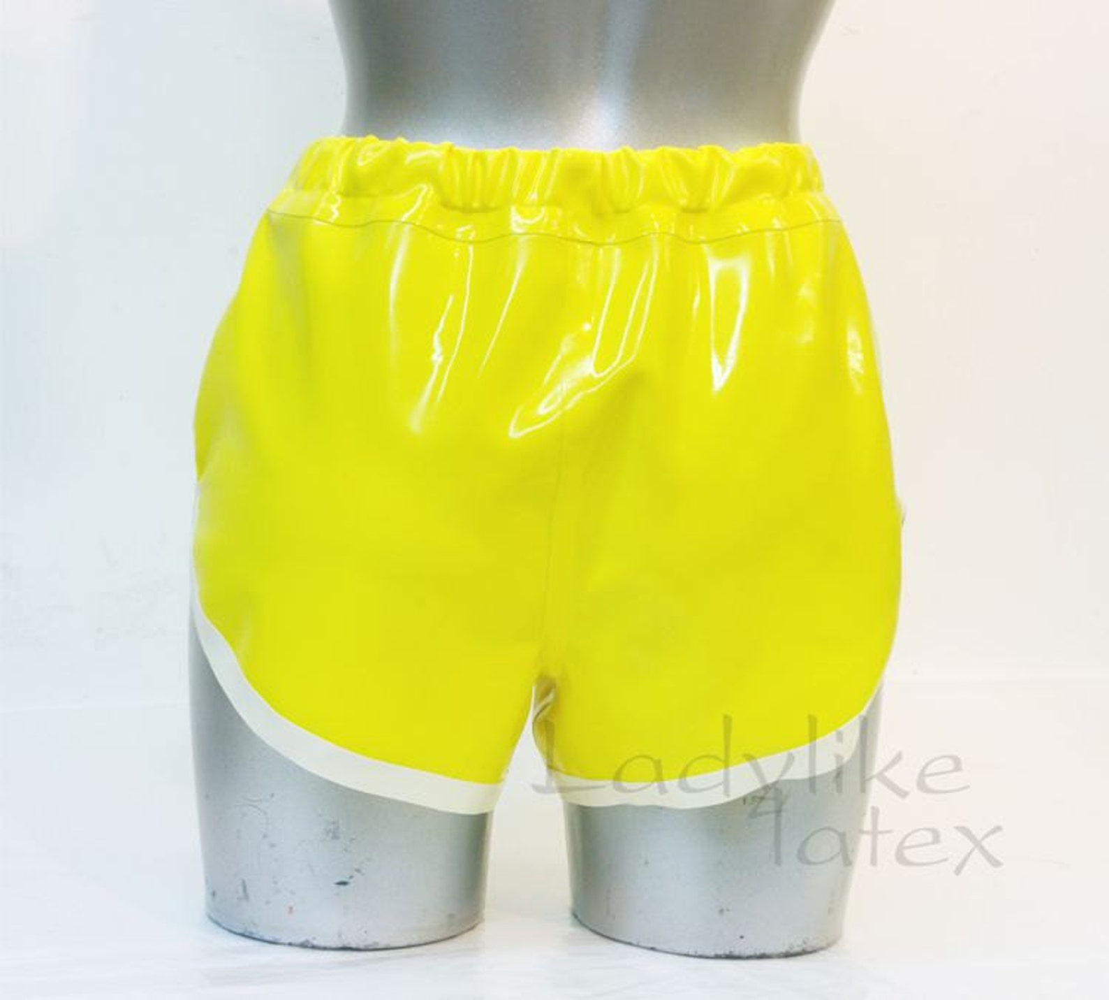 Womens Latex Rubber Shorts with front pockets Etsy