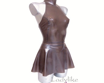 Halter Neck Sports/Athletics Mini Dress in Latex Rubber