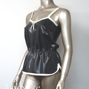 Latex Rubber Camisole Top with elasticated waist