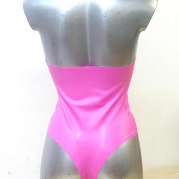 High cut/Thong style Halter Neck Latex Rubber Body / Sleeveless Leotard / Swimsuit