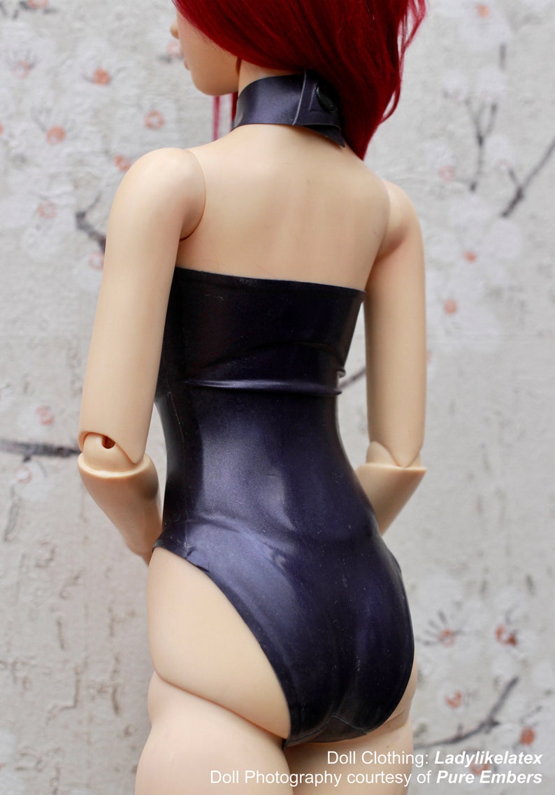 Halter Neck Latex Rubber Body / Sleeveless Leotard / Swimsuit for 1/3 scale SD BJD Dolls image 3