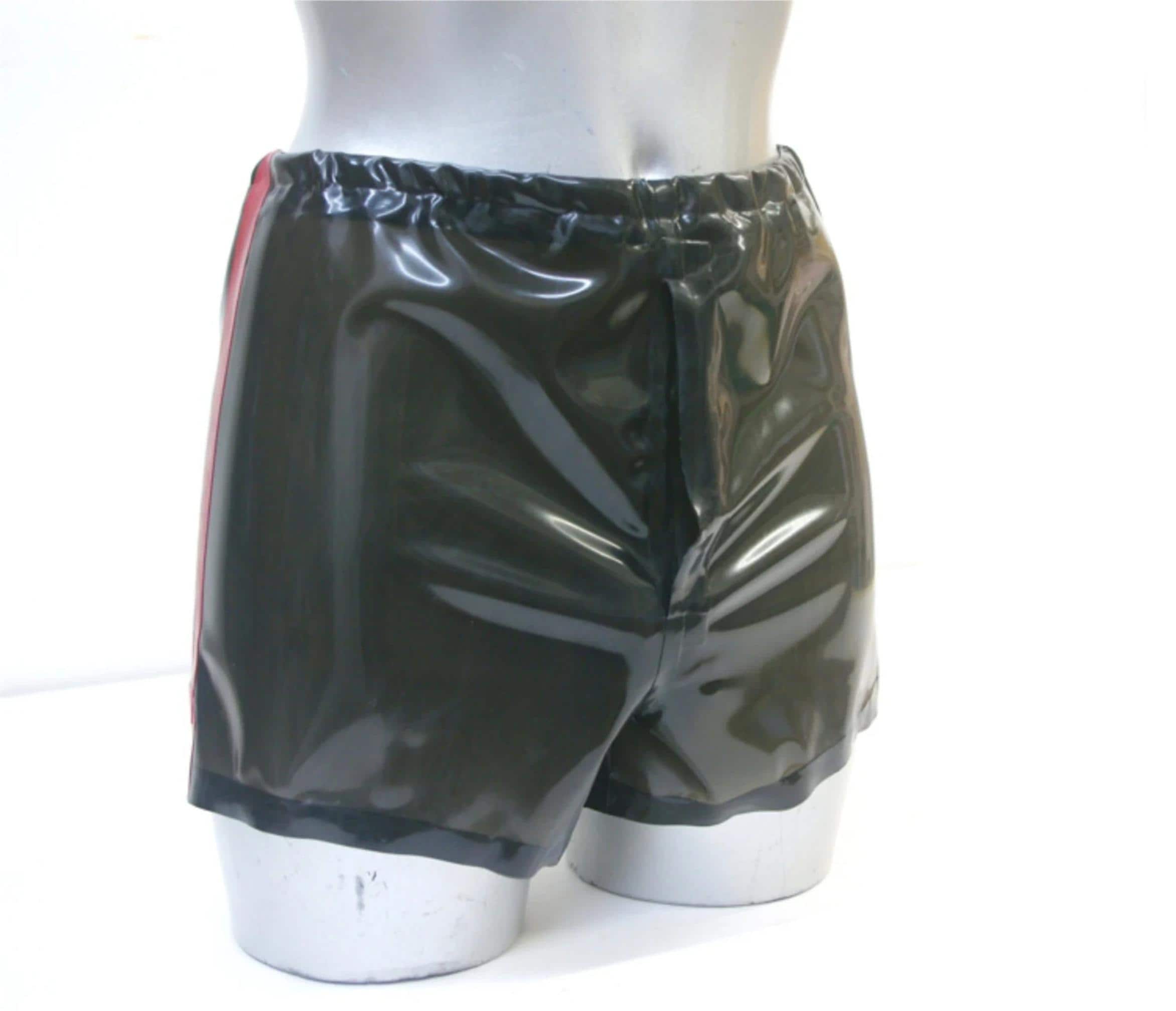 Slip En Latex Naturel Homme - Noir - Ajustement Serré - Pour Cosplay, Fête Ou Club