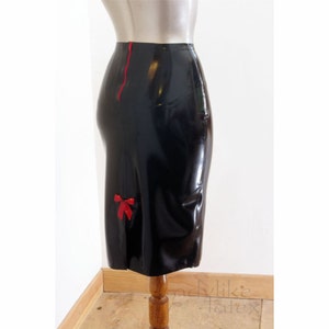Tailored Latex Rubber Pencil Skirt. Classically elegant.