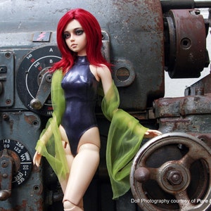 Halter Neck Latex Rubber Body / Sleeveless Leotard / Swimsuit for 1/3 scale SD BJD Dolls image 4