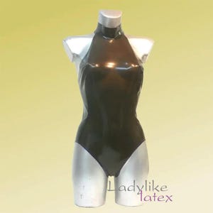 Halter Neck Latex Rubber Body / Sleeveless Leotard / Swimsuit