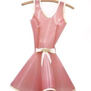 Latex Rubber Mini Dress with Full Skirt: Made-to-Measure BJD Doll Clothes image 3