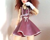 Latex Rubber Mini Dress with Full Skirt: Made-to-Measure BJD Doll Clothes